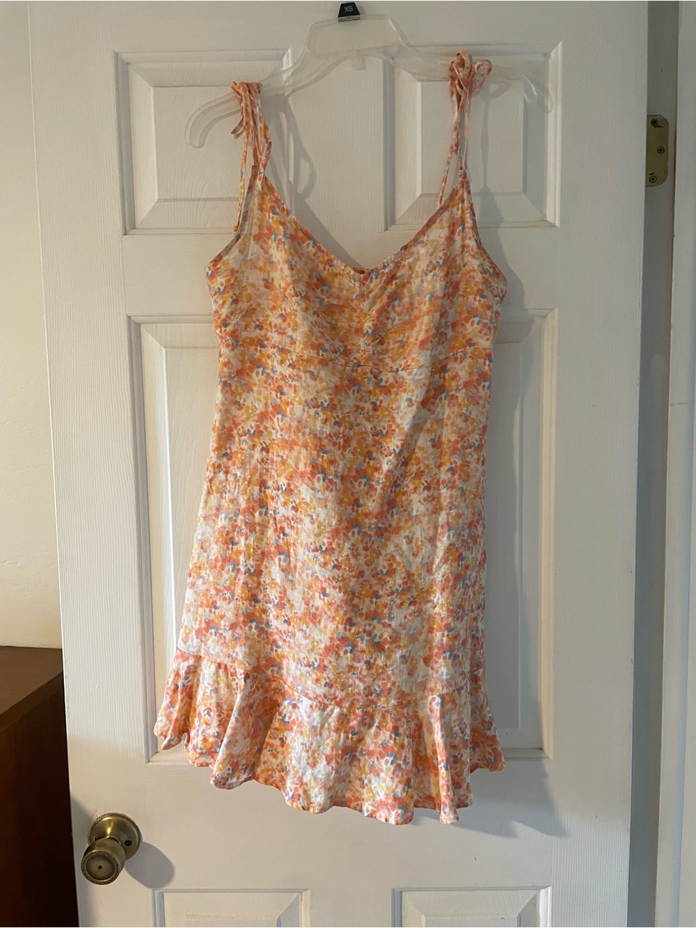 cloth & stone Orange Floral Mini Dress